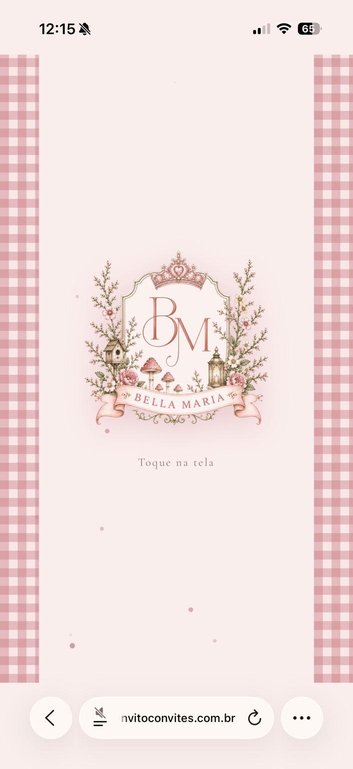 Prévia do convite de Bella Maria